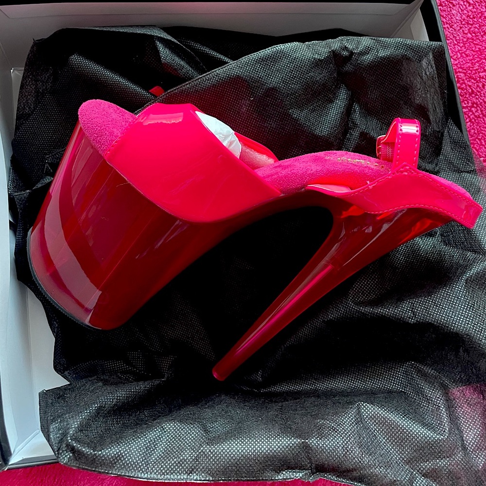 Pleaser Hot Pink Platforms